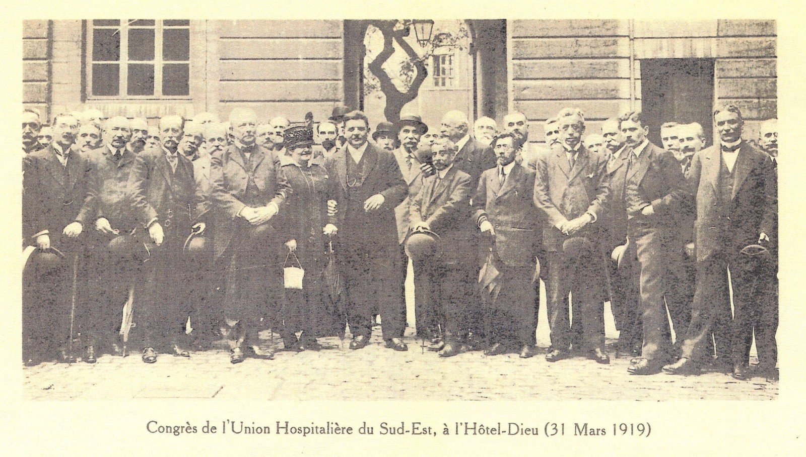 Congrès de l'Union Hospitalière du Sud-Est, à l'Hôtel-Dieu (31 mars 1919)