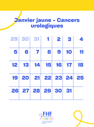 Calendrier Janvier jaune 